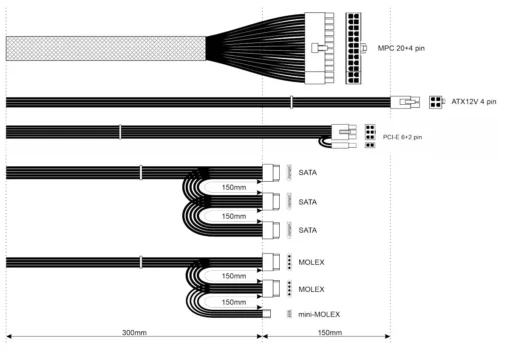 AKYGA AK-B1-500 ATX 500W захранващ блок - Image 2