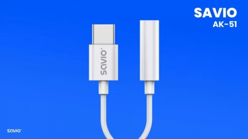 Savio Adapter AK-51 USB-C - Mini Jack 3,5mm, Xiaomi, Huawei, Oppo - Image 5