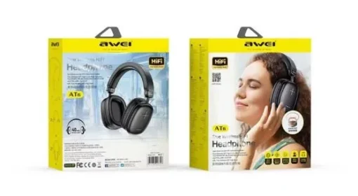 AWEI Bluetooth headphones AT6 black - Image 2