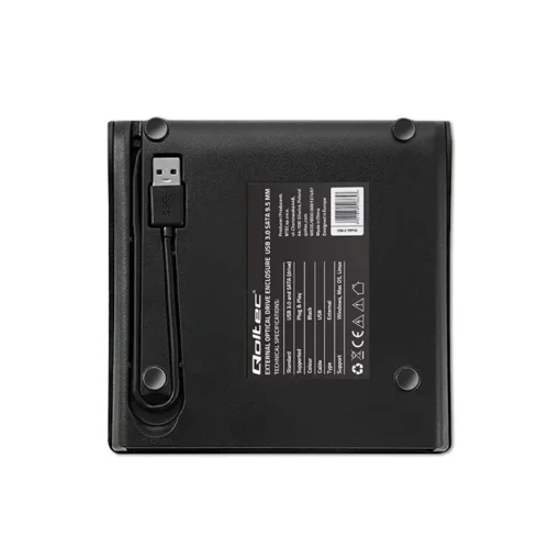 Qoltec Optical drive case CD/ DVD SATA,USB3.0 9.5mm - Image 4