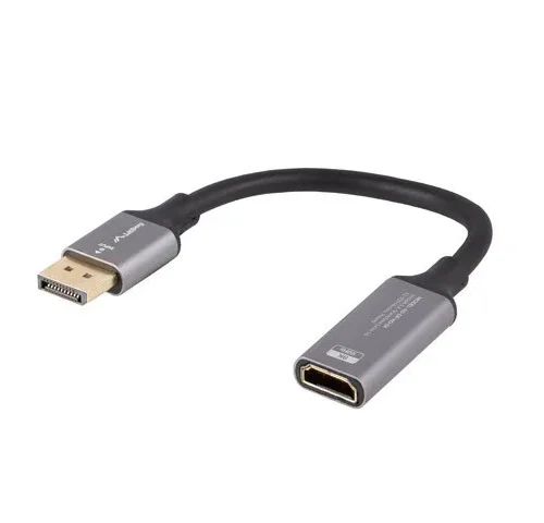 Lanberg Displayport(M)-HDMI(F)8K adapter on a 20cm silver кабел