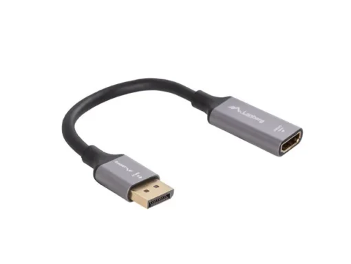 Lanberg Displayport(M)-HDMI(F)8K adapter on a 20cm silver cable - Image 3