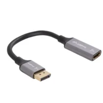 Lanberg Displayport(M)-HDMI(F)4K adapter on a 20cm silver cable