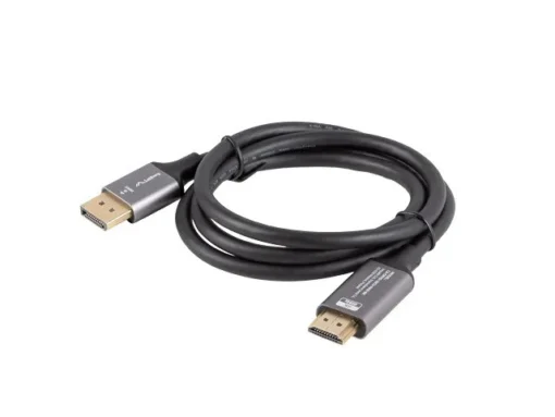 Lanberg Displayport(M)-HDMI(M) cable 1M 4K black and silver