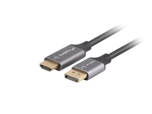 Lanberg Displayport(M)-HDMI(M) cable 1M 4K black and silver - Image 4