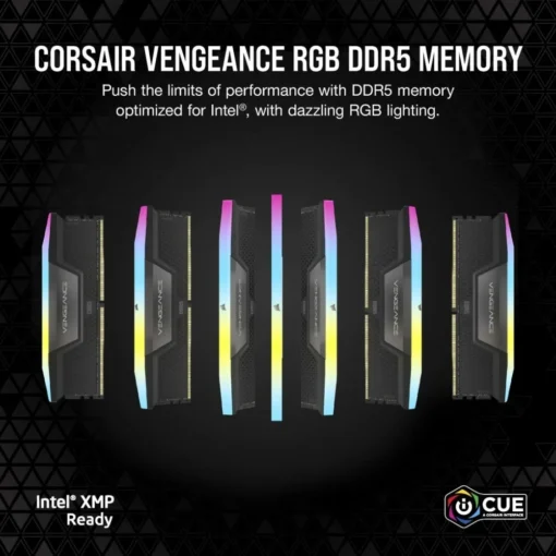 Corsair памет DDR5 Vengeance RGB 64GB/6400 (2*32GB) C32 Intel XMP - Image 2