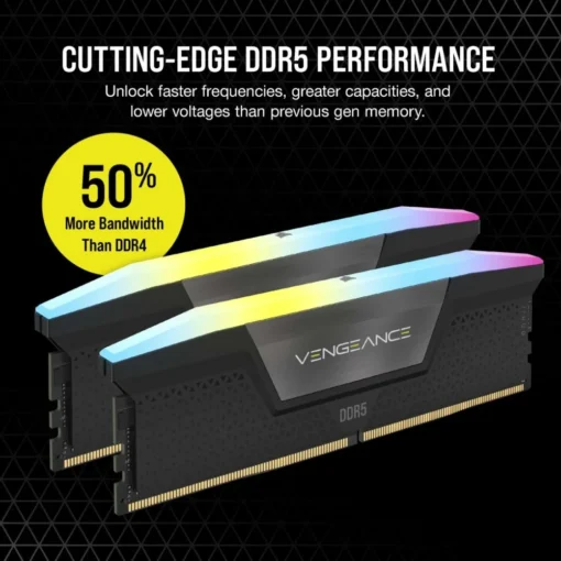 Corsair памет DDR5 Vengeance RGB 64GB/6400 (2*32GB) C32 Intel XMP - Image 3