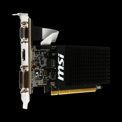 Видео карта MSI Video Card NVidia GeForce GT 710, 2048MB DDR3, 64-bit, 12.8 GB/s, 1600 Mbps Effective Memory Speed, 954 MHz Clock, PCI Express 2.0, HDMI 1.4, Dual-link DVI-D, D-Sub, 300W Recommended PSU - Image 2