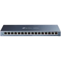 Kомутатор TP-Link TL-SG116P 16-Port Gigabit Desktop Switch with 16-Port PoE+ 802.3at/af 120 W PoE Power Desktop Steel Ca