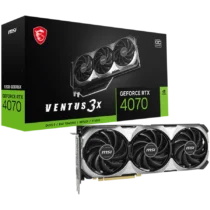 Видео карта MSI Video Card Nvidia GeForce RTX 4070 VENTUS 3X E 12G OC 12GB GDDR6X 192bit Effective Memory Clock: 21000MH