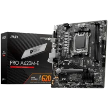 Дънна платка MSI PRO A620M-E mATX Socket AM5 Dual Channel DDR5 6800+MHz 1x PCIe x16 slot 1x M.2 slot 1x HDMI 1x VGA 2x U