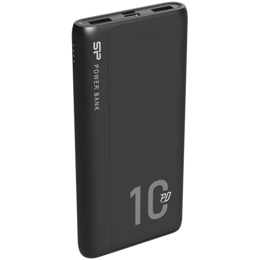 Външна батерия Silicon Power QP15 10.000mAh PowerBank > 500 charging cycles 2x USB A Out, 1x Micro USB in + 1x USB C In/out, Li-Polymer, 10000mAh, Fast Charge, Black, EAN: 4713436140252 - Image 2