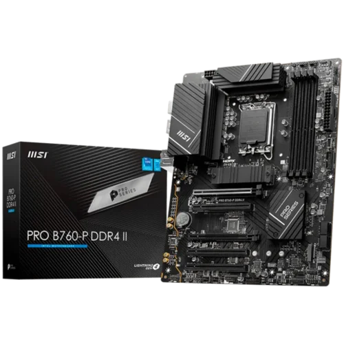 Дънна платка MSI Main Board Desktop PRO B760-P DDR4 II (LGA 1700 4xDDR4max 5333 OC 5xPCI-E X16 4xSATA6g 2xM.2 RAID 6xUSB