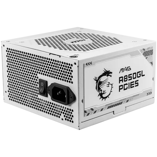 Захранване за компютър MSI MAG A850GL PCIE5, 850W, 80 Plus Gold, 120mm Fluid Dynamic Bearing Fan, Protections: OCP/OVP/OPP/OTP/SCP, Dimensions: 150mmx140mmx86mm, 7Y Warranty - Image 2