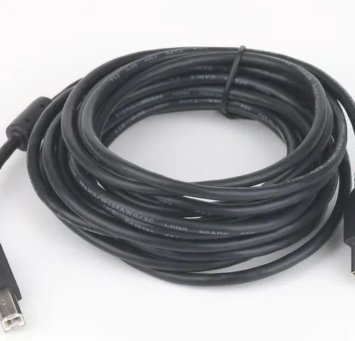 Gembird кабел USB 2.0 AM-BM 1.8m (with ferrite) черен