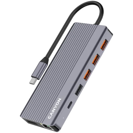 USB хъб CANYON hub DS-16 13in1 4k USB-C Grey - Image 2