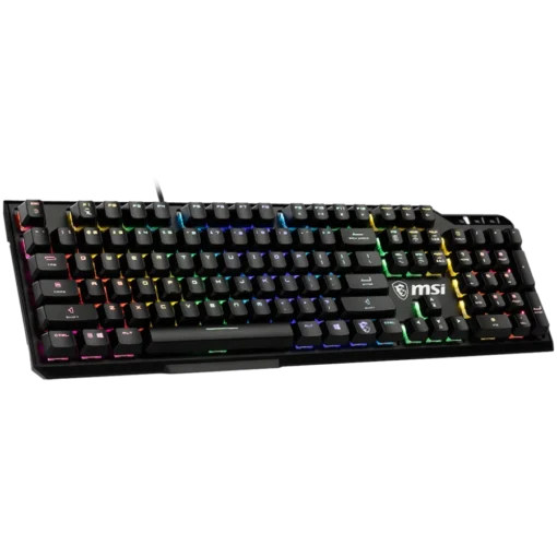 Геймърска клавиатура MSI VIGOR GK41 LR US Gaming Keyboard, Black, 6 fixed color LEDs in 10 different lighting zones, 6+N Key Rollover & Anti-ghosting, Hotkeys for Rapid Control, 3 Adjustable Keyboard Angles - Image 2