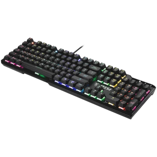 Геймърска клавиатура MSI VIGOR GK41 LR US Gaming Keyboard, Black, 6 fixed color LEDs in 10 different lighting zones, 6+N Key Rollover & Anti-ghosting, Hotkeys for Rapid Control, 3 Adjustable Keyboard Angles - Image 3