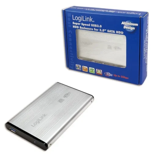 LogiLink External HardDisk enclosure 2,5 Inch S-ATA USB 3.0 Alu, Silver - Image 2