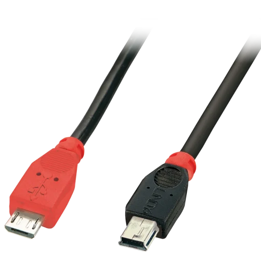 КАБЕЛ USB LINDY - mini USB-B to micro USB-B - 2m - Black - PN 31719