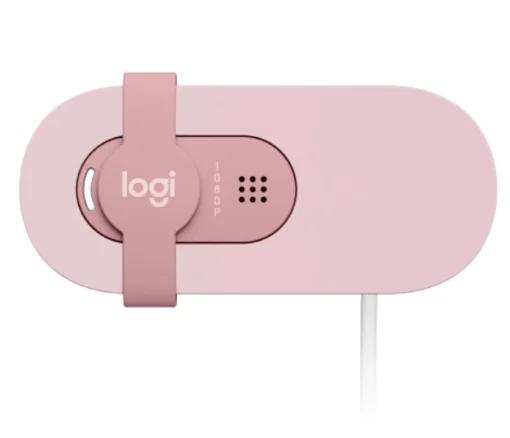 Уеб камера с микрофон Logitech BRIO 100, Full-HD, USB-A, Розова - Image 5