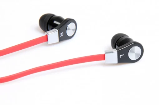 Media-Tech MAGICSOUND DS-2 - STEREO EARPHONES WITH MICROPHONE, BLACK-RED