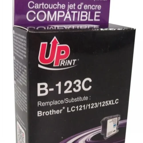 Мастилница UPRINT LC121/123/127 BROTHER, Cyan