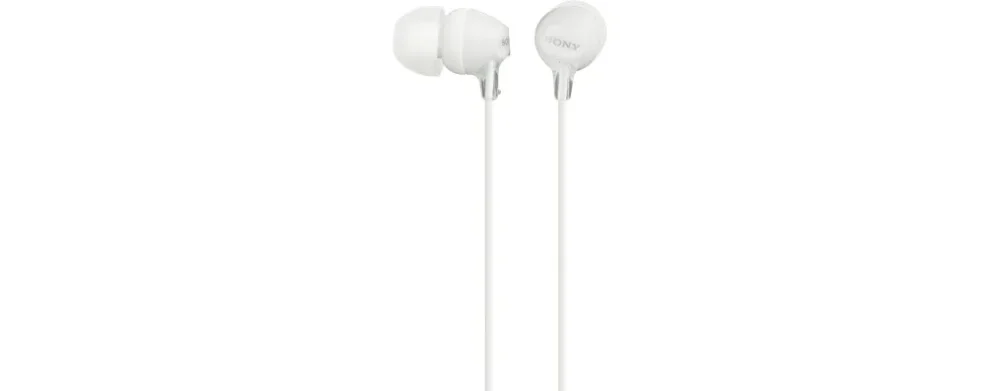 Sony слушалки тапи with mic MDR-EX15AP White