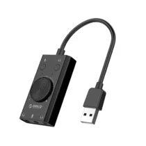 Orico външна звукова карта USB Sound card - 2 headphones mic volume - SC2-BK