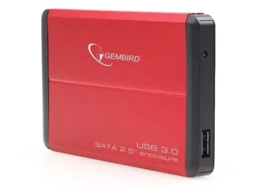 Gembird кутия за външен хард диск 2.5 USB 3.0 Red - Image 2