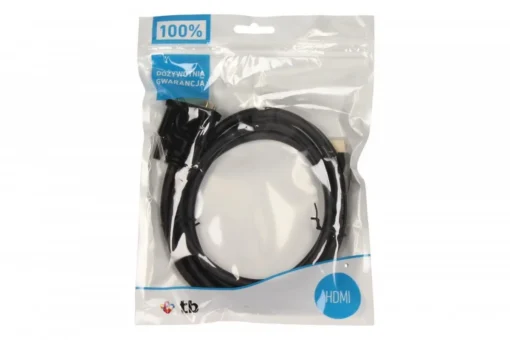 TB HDMI-DVI Cable 1.8 m. gold platted, DVI 24+1 - Image 4