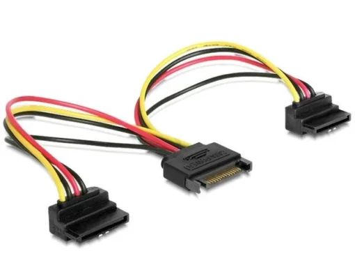 Gembird Sata power cable Sata-> (M) >2xSATA angled 15cm