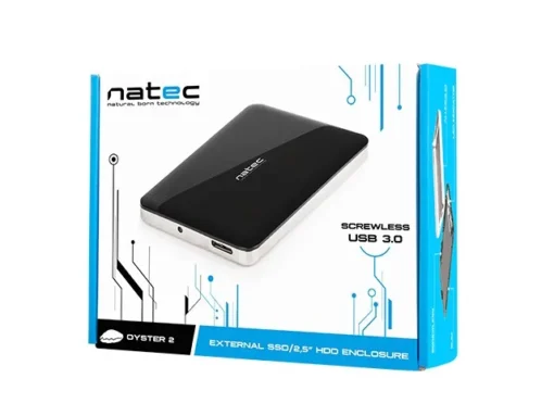 Natec Outer HDD external sata OYSTER 2 2.5  USB 3.0 Aluminum Black - Image 4