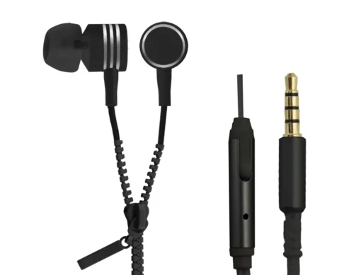 Esperanza Earphones ZIPPER with microphone black