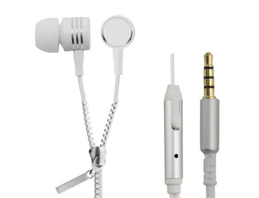 Esperanza Earphones ZIPPER with microphone white