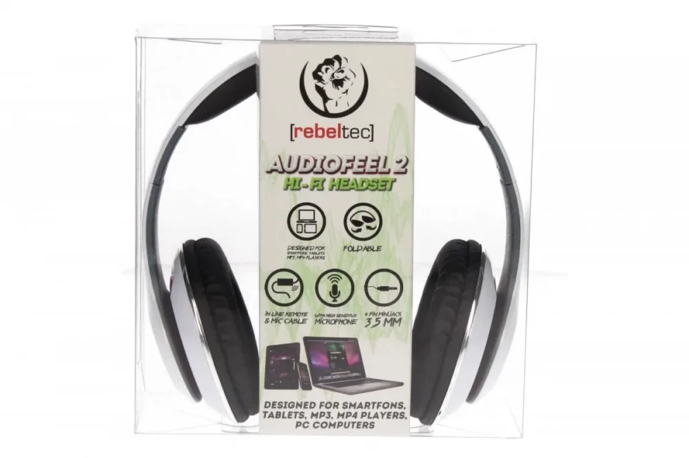 Rebeltec Stereo слушалки with 4pin mini jack AUDIOFEEL2 WHITE