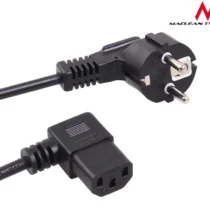 Maclean Power cable angled 3 pin plug 3M MCTV EU-803