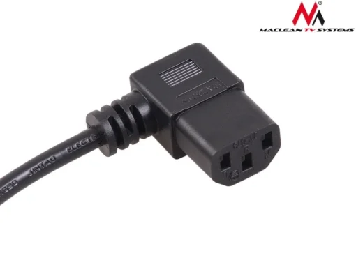 Maclean Power cable angled 3 pin plug 3M MCTV EU-803 - Image 3