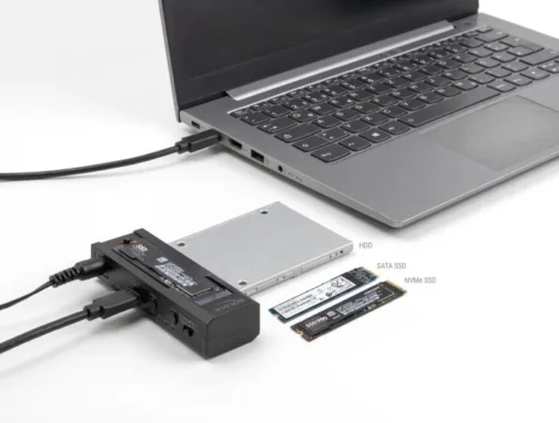 Станция Delock USB-C, 1 x M.2 NVMe SSD + 1 x SATA SSD / HDD, Клониране - Image 4