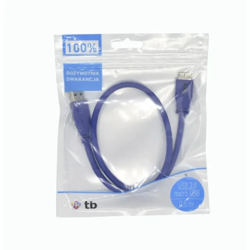 TB Cable USB 3.0-Micro 0.5 m. Blue - Image 2