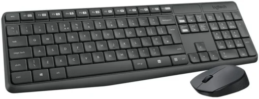 Kомплект безжични клавиатура с мишка Logitech MK235 Черен