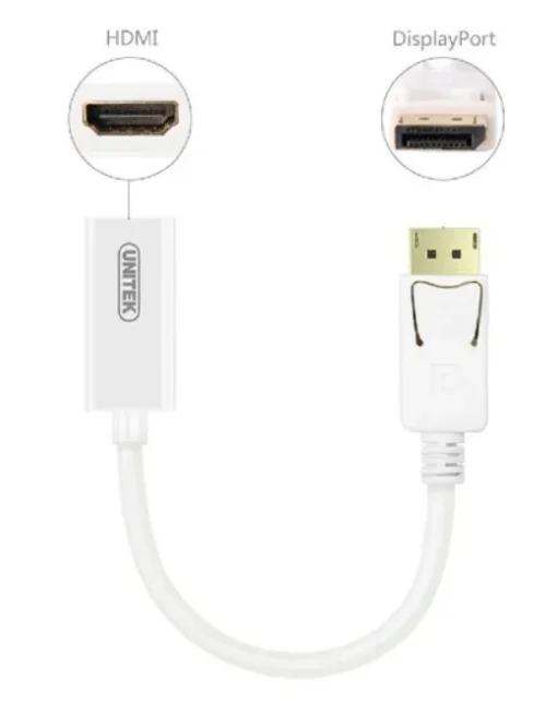 Unitek ADAPTER DISPLAYPORT TO HDMI 4K; Y-6332 WHITE - Image 3