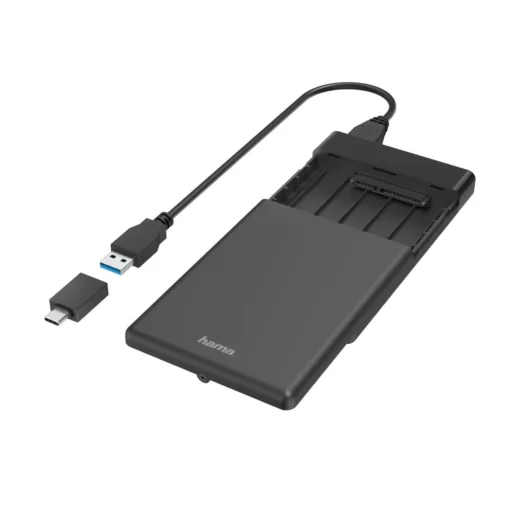 Чекмедже за твърд диск HAMA, 2.5", SSD, HDD, USB 3.2 Gen 1, SATA III, Черен - Image 2