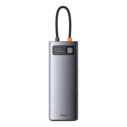 Мултифункционален хъб Baseus WKWG060013 USB-C Metal Gleam Series 9в1 - сив - Image 2