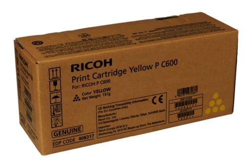 Тонер касета RICOH Print Cartridge P C600, 12000 p, Yellow - Image 2