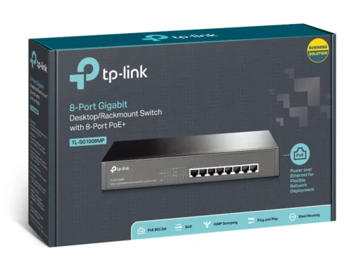 8-портов Gigabit PoE+ Desktop/Rackmount комутатор TP-Link TL-SG1008MP - Image 2