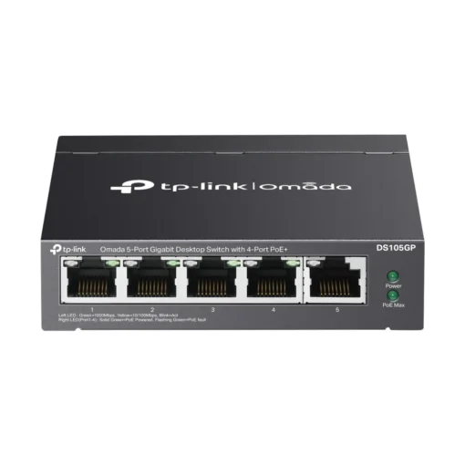 5-портов гигабитов неуправляем настолен комутатор TP-Link DS105GP с 4-порта