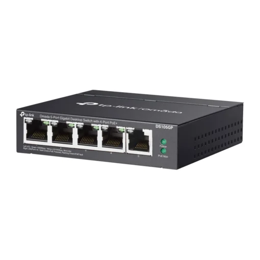 5-портов гигабитов неуправляем настолен комутатор TP-Link DS105GP с 4-порта