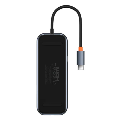 USB хъб Baseus AcmeJoy 8-портов USB-C към 1xHDMI /2xUSB-A 3.0 / 1xUSB-A 2.0 / 1xUSB-C PD&Data /1xRJ45 / 1xSD/TF - сив