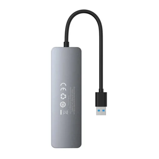 USB хъб Baseus 4 в 1 UltraJoy Lite USB-А към USB 3.0, 15 см B0005280B811-00 - сив - Image 2